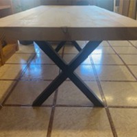 Basic Madera | novedades | Tablón Natural | JUEGO PATAS DE ACERO EN FORMA DE CRUZ (imagen 2)